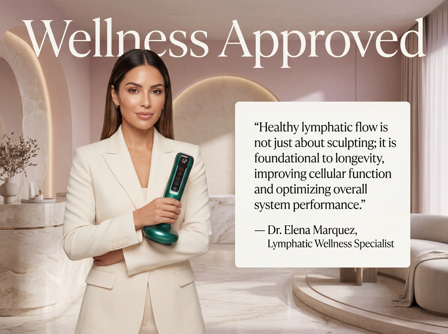 Lumévia Sculpt Wand™ | 4-in-1 Body Sculpting Device — Infrared Heat Therapy, Vacuum Cupping, Lymphatic Drainage & Red Light | At-Home Spa Technology
