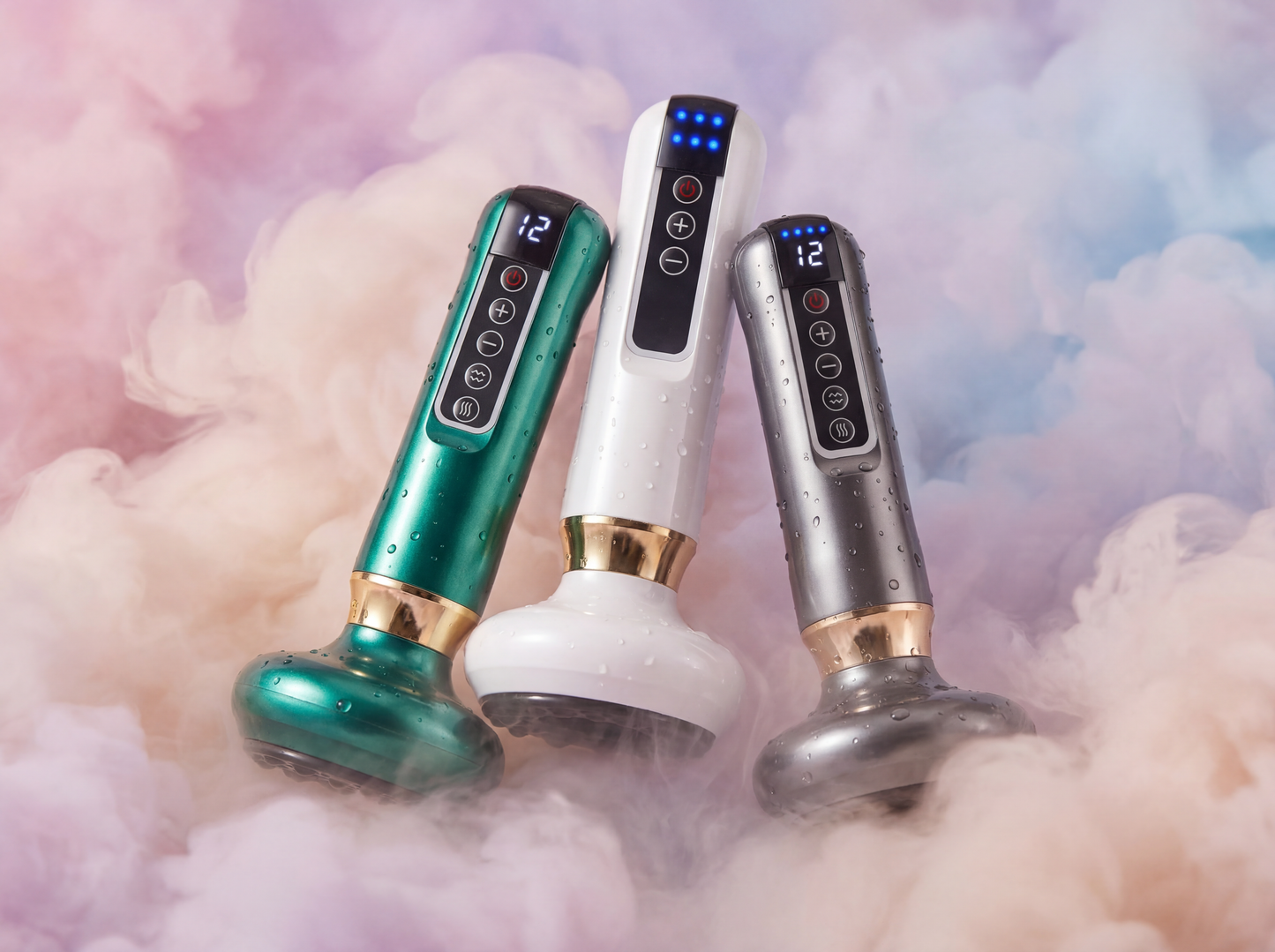 Lumévia Sculpt Wand™ | 4-in-1 Body Sculpting Device — Infrared Heat Therapy, Vacuum Cupping, Lymphatic Drainage & Red Light | At-Home Spa Technology